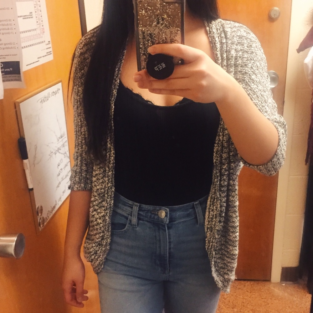 Forever 21 Black and White Cardigan